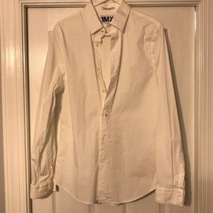 Express extra slim White dress shirt. M